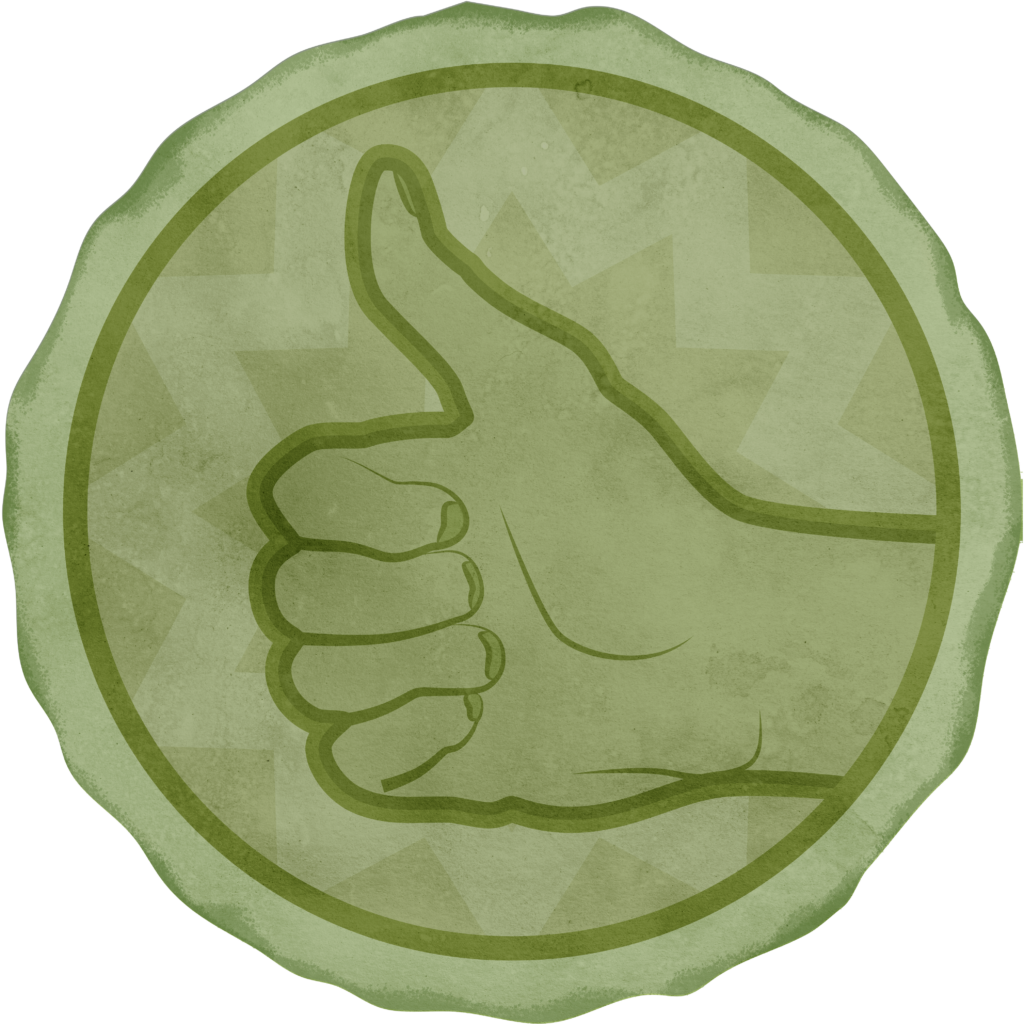 Thumbs up sticker